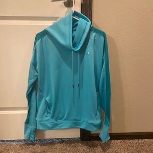 Under armour turquoise cowl neck sweatshirt size large